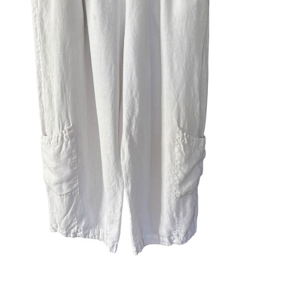 Bryn Walker White Capri Linen Pants Size Medium - Picture 3 of 14